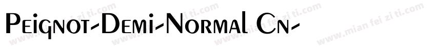Peignot-Demi-Normal Cn字体转换